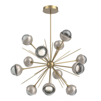 Cabochon LED Chandelier in Gilded Brass (404|CHB0093-0B-GB-S-001-L3-BS)