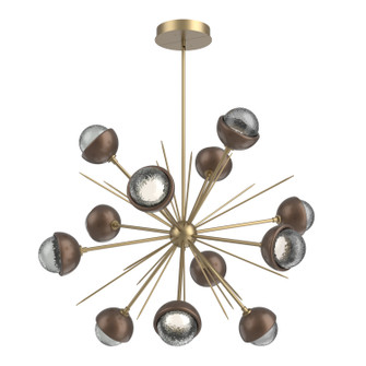 Cabochon LED Chandelier in Gilded Brass (404|CHB0093-0B-GB-S-001-L3-BB)
