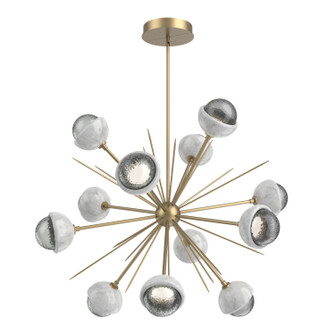 Cabochon LED Chandelier in Gilded Brass (404|CHB0093-0B-GB-S-001-L1-WM)
