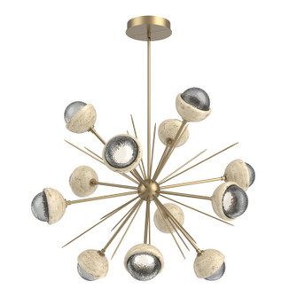 Cabochon LED Chandelier in Gilded Brass (404|CHB0093-0B-GB-S-001-L1-TR)