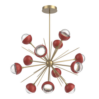 Cabochon LED Chandelier in Gilded Brass (404|CHB0093-0B-GB-C-001-L3-RE)