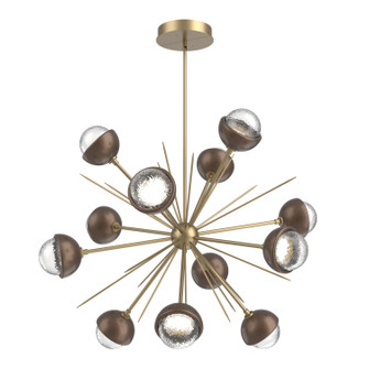 Cabochon LED Chandelier in Gilded Brass (404|CHB0093-0B-GB-C-001-L3-BB)