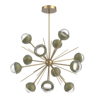 Cabochon LED Chandelier in Gilded Brass (404|CHB0093-0B-GB-C-001-L1-GE)