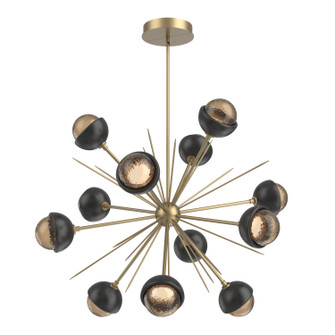 Cabochon LED Chandelier in Gilded Brass (404|CHB0093-0B-GB-B-001-L3-MB)
