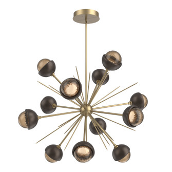 Cabochon LED Chandelier in Gilded Brass (404|CHB0093-0B-GB-B-001-L3-FB)