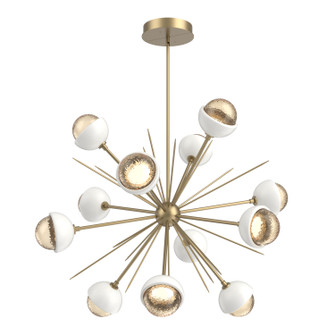 Cabochon LED Chandelier in Gilded Brass (404|CHB0093-0B-GB-A-001-L3-WI)