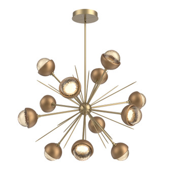 Cabochon LED Chandelier in Gilded Brass (404|CHB0093-0B-GB-A-001-L3-NB)