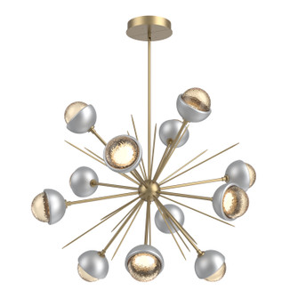 Cabochon LED Chandelier in Gilded Brass (404|CHB0093-0B-GB-A-001-L3-CS)