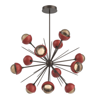Cabochon LED Chandelier in Flat Bronze (404|CHB0093-0B-FB-B-001-L1-RE)