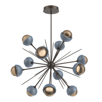 Cabochon LED Chandelier in Flat Bronze (404|CHB0093-0B-FB-B-001-L1-BU)