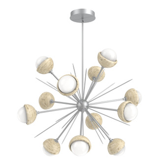 Cabochon LED Chandelier in Classic Silver (404|CHB0093-0B-CS-WL-001-L3-TR)