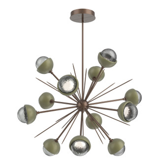 Cabochon LED Chandelier in Burnished Bronze (404|CHB0093-0B-BB-S-001-L1-GE)