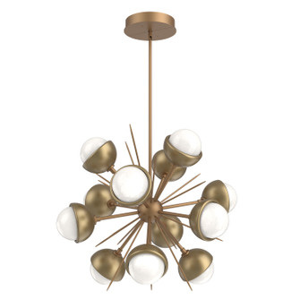 Cabochon LED Chandelier in Novel Brass (404|CHB0093-0A-NB-WL-001-L3-GB)