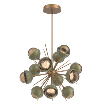 Cabochon LED Chandelier in Novel Brass (404|CHB0093-0A-NB-B-001-L3-GE)
