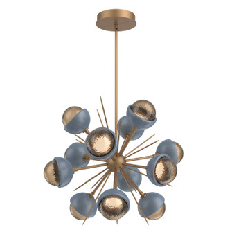 Cabochon LED Chandelier in Novel Brass (404|CHB0093-0A-NB-B-001-L1-BU)