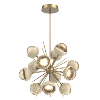 Cabochon LED Chandelier in Novel Brass (404|CHB0093-0A-NB-A-001-L1-TR)