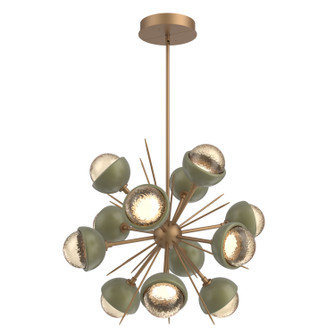 Cabochon LED Chandelier in Novel Brass (404|CHB0093-0A-NB-A-001-L1-GE)