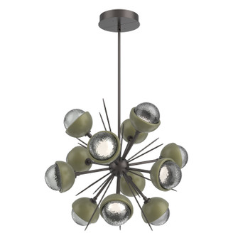 Cabochon LED Chandelier in Graphite (404|CHB0093-0A-GP-S-001-L1-GE)