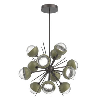 Cabochon LED Chandelier in Graphite (404|CHB0093-0A-GP-C-001-L3-GE)