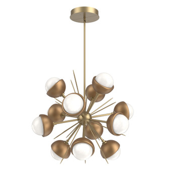 Cabochon LED Chandelier in Gilded Brass (404|CHB0093-0A-GB-WL-001-L3-NB)
