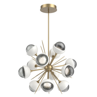 Cabochon LED Chandelier in Gilded Brass (404|CHB0093-0A-GB-S-001-L3-WI)