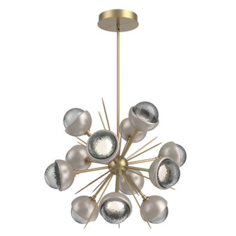 Cabochon LED Chandelier in Gilded Brass (404|CHB0093-0A-GB-S-001-L1-BS)