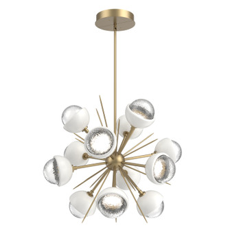 Cabochon LED Chandelier in Gilded Brass (404|CHB0093-0A-GB-C-001-L3-WI)