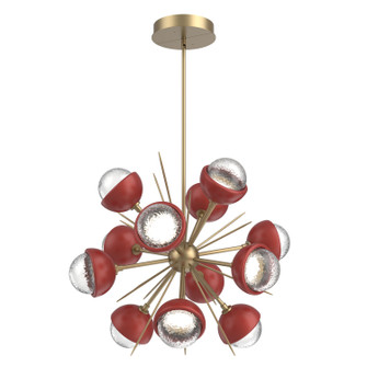 Cabochon LED Chandelier in Gilded Brass (404|CHB0093-0A-GB-C-001-L3-RE)