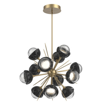 Cabochon LED Chandelier in Gilded Brass (404|CHB0093-0A-GB-C-001-L3-BM)