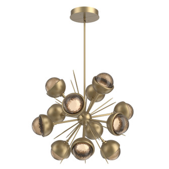 Cabochon LED Chandelier in Gilded Brass (404|CHB0093-0A-GB-B-001-L3-MS)