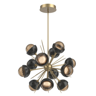 Cabochon LED Chandelier in Gilded Brass (404|CHB0093-0A-GB-B-001-L3-MB)