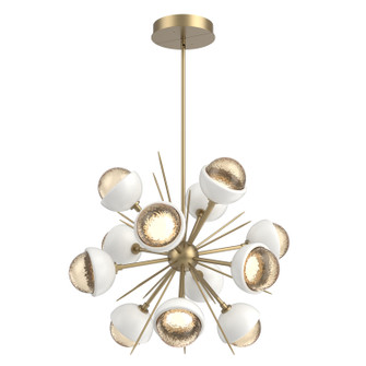 Cabochon LED Chandelier in Gilded Brass (404|CHB0093-0A-GB-A-001-L3-WI)