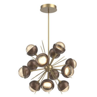 Cabochon LED Chandelier in Gilded Brass (404|CHB0093-0A-GB-A-001-L1-BB)