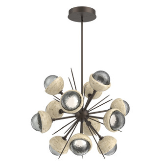 Cabochon LED Chandelier in Flat Bronze (404|CHB0093-0A-FB-S-001-L3-TR)