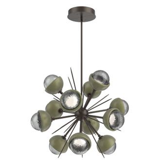 Cabochon LED Chandelier in Flat Bronze (404|CHB0093-0A-FB-S-001-L3-GE)