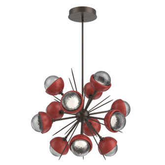 Cabochon LED Chandelier in Flat Bronze (404|CHB0093-0A-FB-S-001-L1-RE)