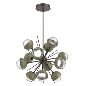 Cabochon LED Chandelier in Flat Bronze (404|CHB0093-0A-FB-C-001-L3-GE)