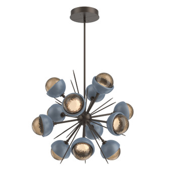 Cabochon LED Chandelier in Flat Bronze (404|CHB0093-0A-FB-B-001-L1-BU)