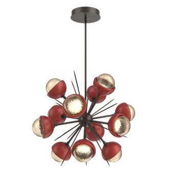 Cabochon LED Chandelier in Flat Bronze (404|CHB0093-0A-FB-A-001-L3-RE)