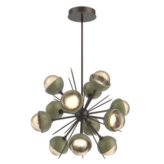 Cabochon LED Chandelier in Flat Bronze (404|CHB0093-0A-FB-A-001-L3-GE)