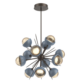 Cabochon LED Chandelier in Flat Bronze (404|CHB0093-0A-FB-A-001-L3-BU)