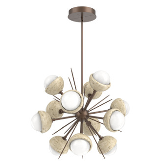 Cabochon LED Chandelier in Burnished Bronze (404|CHB0093-0A-BB-WL-001-L3-TR)