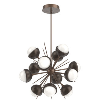 Cabochon LED Chandelier in Burnished Bronze (404|CHB0093-0A-BB-WL-001-L3-FB)