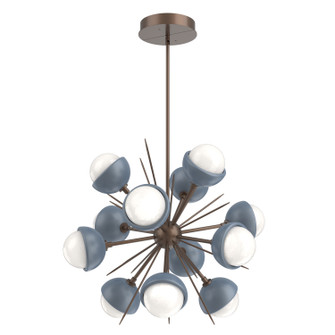 Cabochon LED Chandelier in Burnished Bronze (404|CHB0093-0A-BB-WL-001-L3-BU)