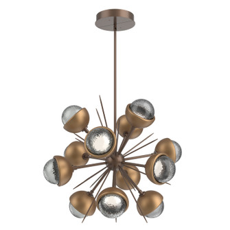 Cabochon LED Chandelier in Burnished Bronze (404|CHB0093-0A-BB-S-001-L3-NB)