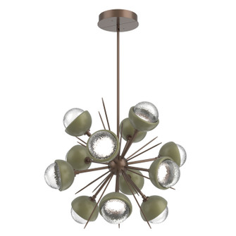 Cabochon LED Chandelier in Burnished Bronze (404|CHB0093-0A-BB-C-001-L1-GE)