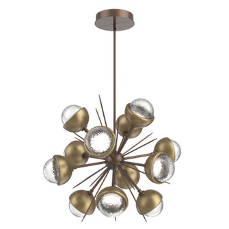 Cabochon LED Chandelier in Burnished Bronze (404|CHB0093-0A-BB-C-001-L1-GB)