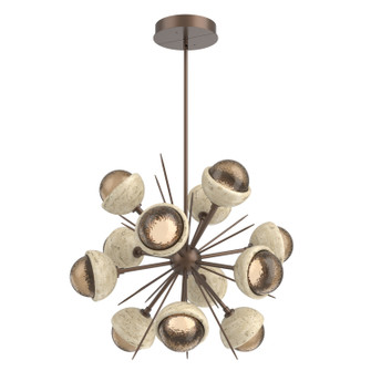 Cabochon LED Chandelier in Burnished Bronze (404|CHB0093-0A-BB-B-001-L3-TR)