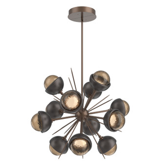 Cabochon LED Chandelier in Burnished Bronze (404|CHB0093-0A-BB-B-001-L1-GP)