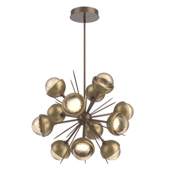 Cabochon LED Chandelier in Burnished Bronze (404|CHB0093-0A-BB-A-001-L3-GB)